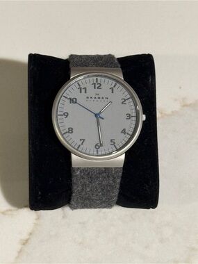 Men's Grey Skagen Ancher Felt Band Watch